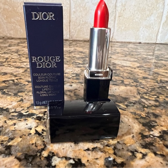 Dior Makeup Nwt Rouge Dior Mini Lipstick 999 Red Satin Poshmark